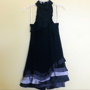 Karen Millen black halter ruffle dress size 6
